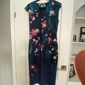 BLUE FLORAL FORMAL DRESS  - TED BAKER